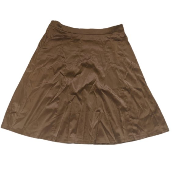 Metallic Gold Satin A-Line Flared Skirt Size 2XL  Fits 1XL  NEW NWOT - Picture 4 of 6